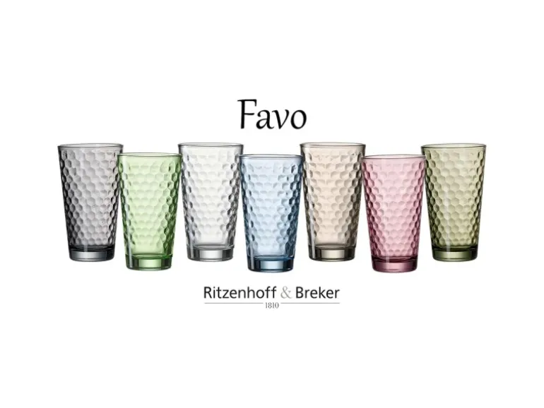 Ritzenhoff & Breker Favo Longdrinkgläser 400 ml 12er Set grün