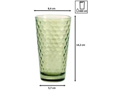 Ritzenhoff & Breker Favo Longdrinkgläser 400 ml 6er Set oliv