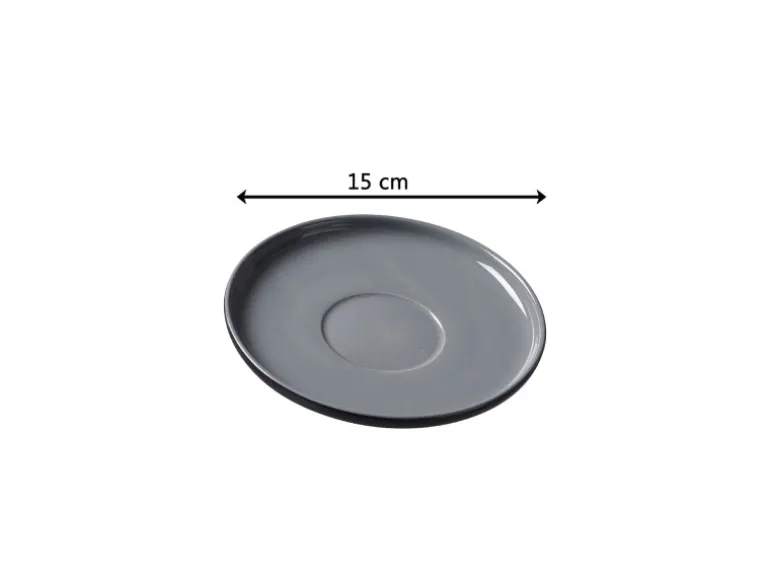 Ritzenhoff & Breker Jasper Kaffeetasse mit Untertasse 240 ml 4er Set Schwarz