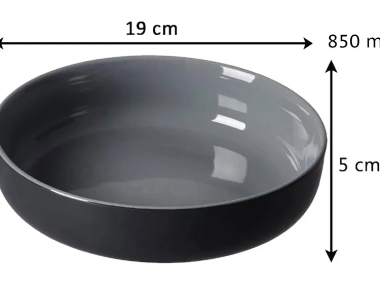 Ritzenhoff & Breker Jasper Suppenschale 19 cm 4er Set Schwarz
