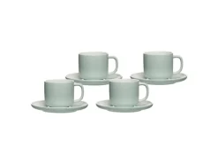 Ritzenhoff & Breker Jasper Kaffeetasse mit Untertasse 240 ml 4er Set Mint