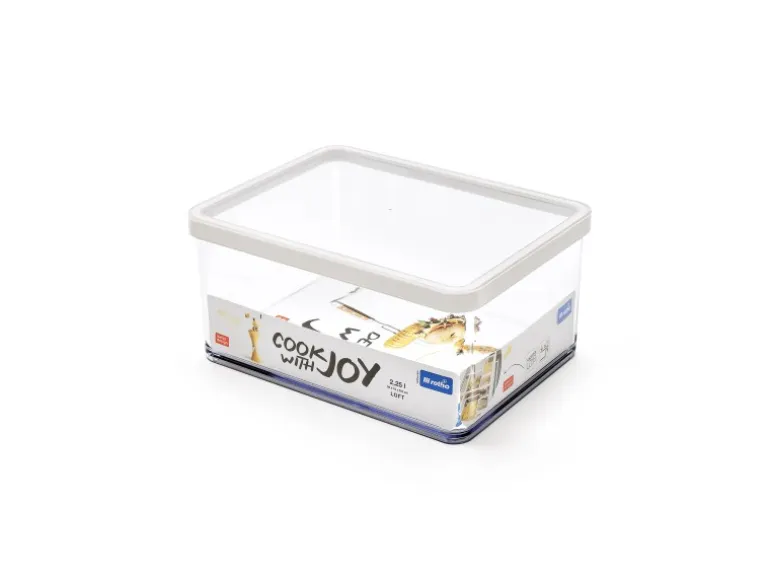 Rotho Dose Loft Premium Breit 2,25 l Weiß-Transparent