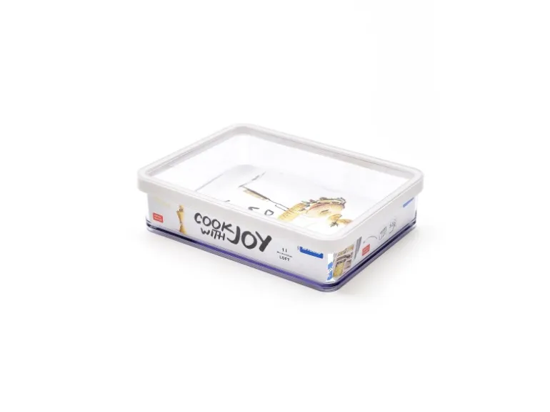 Rotho Dose Loft Premium Breit 1 l Weiß-Transparent