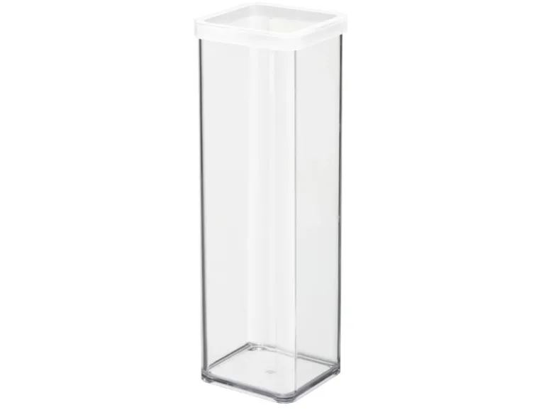 Rotho Dose Loft Premium Quadratisch 2 l Weiß-Transparent