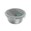 Rotho Frischhaltedose Nala Edelstahl Rund 0,9 l Mistletoe Green