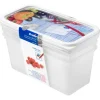 Rotho Gefrierdosen-Set Domino Gemüse 1,5 l Weiß 3-teilig