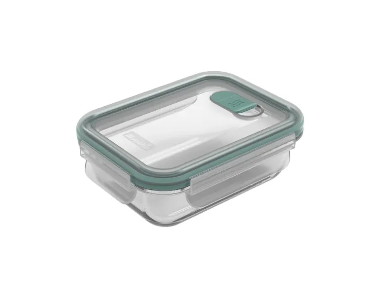 Rotho Kühlschrankdose Nala mit Kunststoffdeckel Glas 0,38 l Mistletoe Green