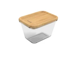Rotho Kühlschrankdose Nala mit Bambusdeckel Glas 0,75 l