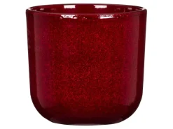 Scheurich Übertopf Keramik Ø 12,9 cm x 11,9 cm Mystic Red Volumen 0,814 l