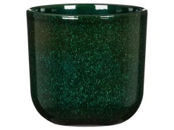 Scheurich Übertopf Keramik Ø 14,9 cm x 13,5 cm Mystic Green Volumen 1,332 l
