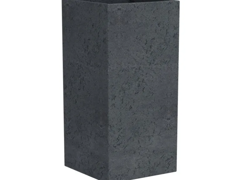 Scheurich Pflanzgefäß C-Cube 38 cm x 38 cm Stony Black