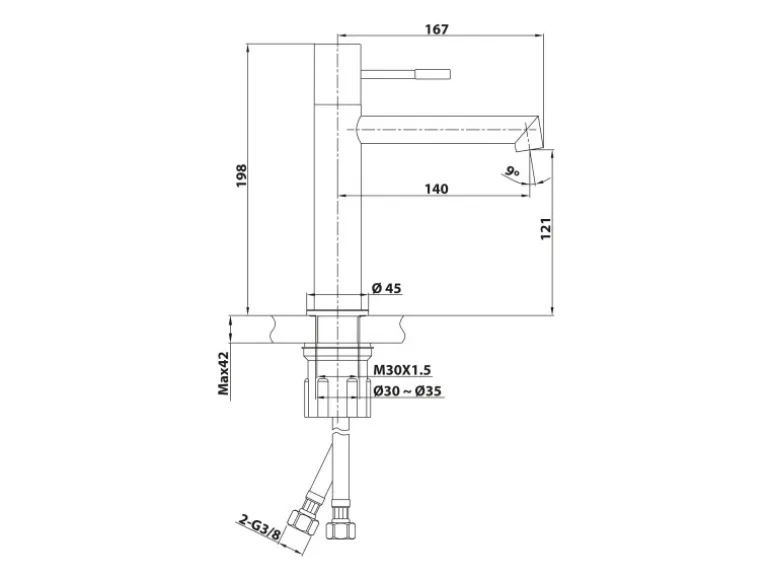Schöner Wohnen Waschtischarmatur Kadia Auslaufhöhe 12,1 cm Mattschwarz