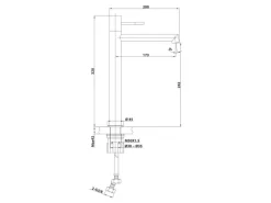 Schöner Wohnen Waschtischarmatur Kadia Auslaufhöhe 24,2 cm Mattschwarz