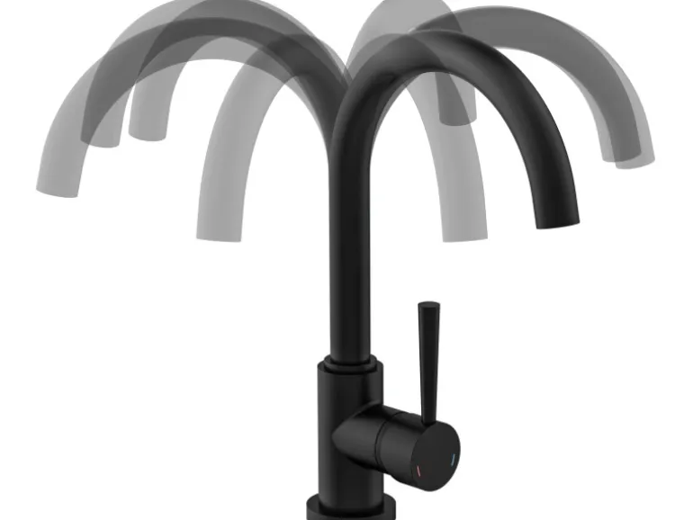 Schütte Design-Spültischarmatur Cornwall Schwarz-Matt