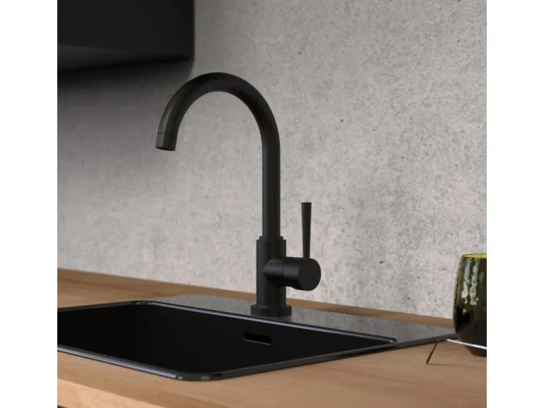 Schütte Design-Spültischarmatur Cornwall Schwarz-Matt
