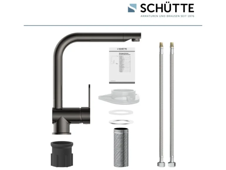 Schütte Küchenarmatur Rio Hochglanz-Graphit