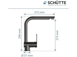 Schütte Küchenarmatur Rio Hochglanz-Graphit