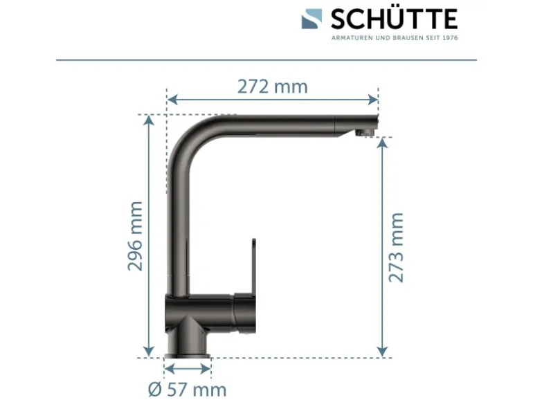 Schütte Küchenarmatur Rio Hochglanz-Graphit