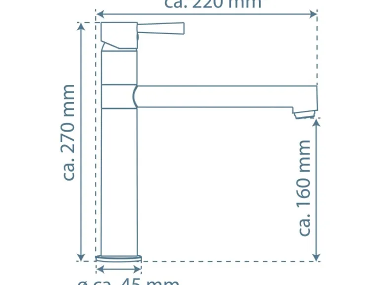 Schütte Massive Spültischarmatur Edelstahl