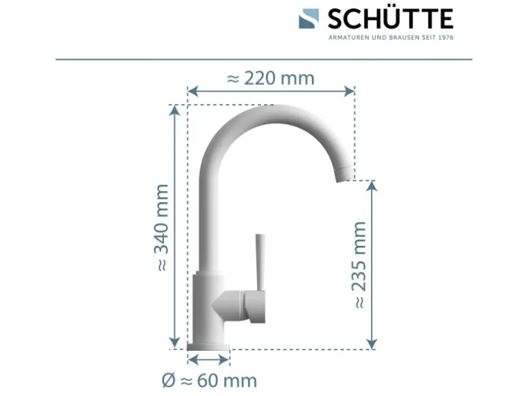 Schütte Spültischarmatur Cornwall Weiß Matt