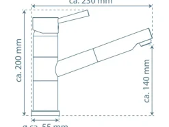 Schütte Spültischarmatur mit Herausziehbarem Auslauf Unicorn Chrom