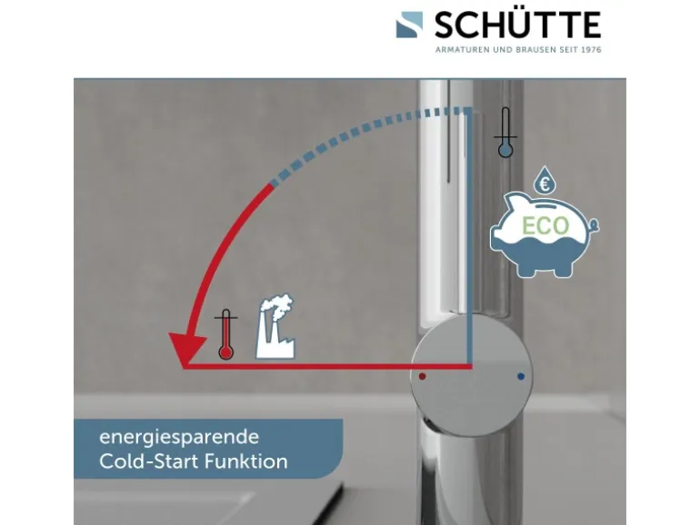 Schütte Spültischarmatur mit Soft-Touch Schlauch Stilo Chrom-Schwarz