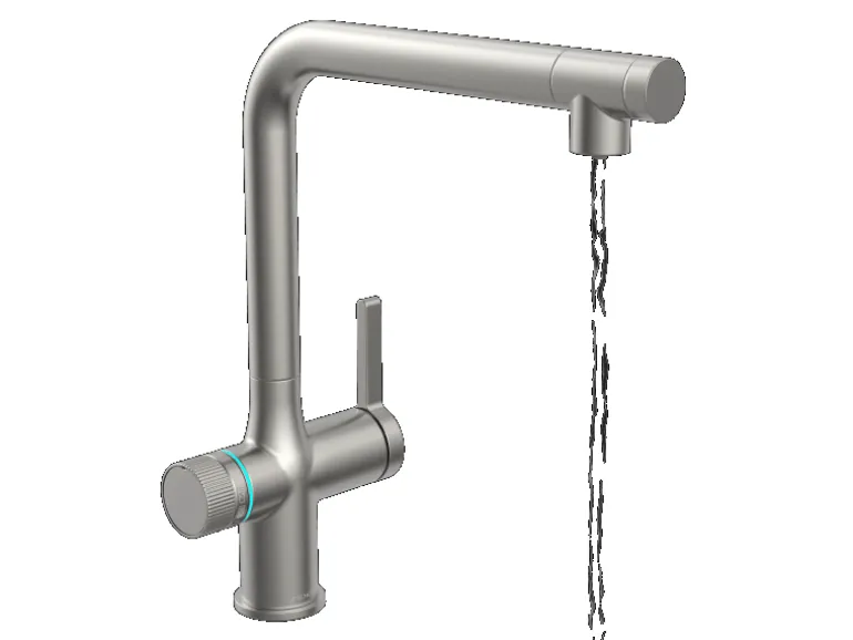 Schütte Sprudelwasser-Spültischarmatur-Set Aquastar Premium Edelstahloptik