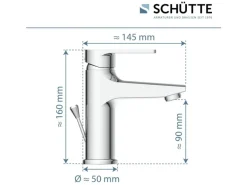 Schütte Waschtischarmatur Derby Chrom