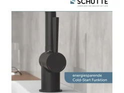 Schütte Waschtischarmatur Cornwall Schwarz Matt