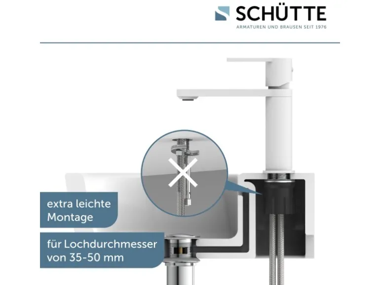 Schütte Waschtischarmatur Manhattan Weiß Matt