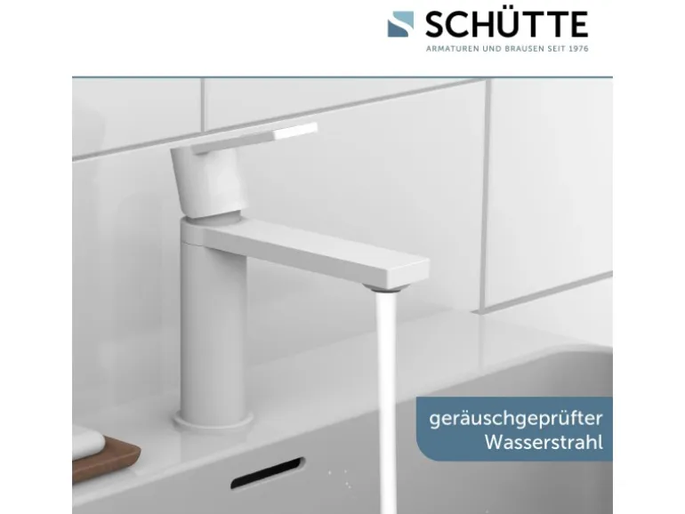 Schütte Waschtischarmatur Manhattan Weiß Matt