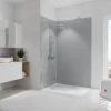 Schulte Duschrückwand-Set Ecke Asymmetrisch DecoDesign 255 cm x 120 cm Hellgrau