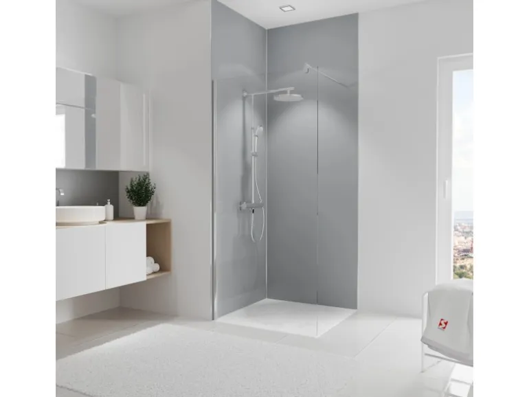 Schulte Duschrückwand-Set Ecke DecoDesign 255 cm x 90 cm x 90 cm Hellgrau