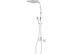 Schulte ExpressPlus Kopfdusche Rain II mit Einhebelmischer Kopfbrause Eckig