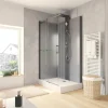 Schulte Komplettduschkabine Korsika mit Schiebetür Mattschwarz 120 x 80 x 220 cm