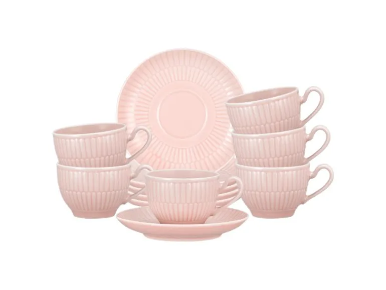 Seltmann Weiden Amina Espressotasse mit Untertasse 100 ml 6er Set Rosé