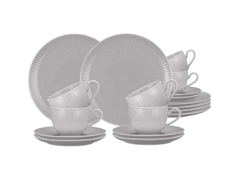 Seltmann Weiden Amina Kaffeeservice 18-teilig Silbergrau