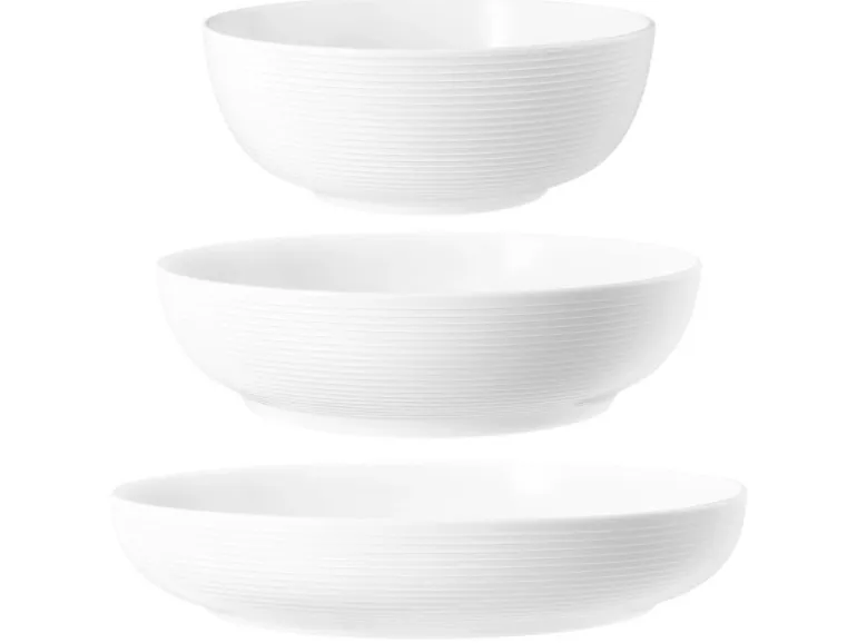 Seltmann Weiden Beat Coor Glaze Foodbowl Set 3-teilig Weiß