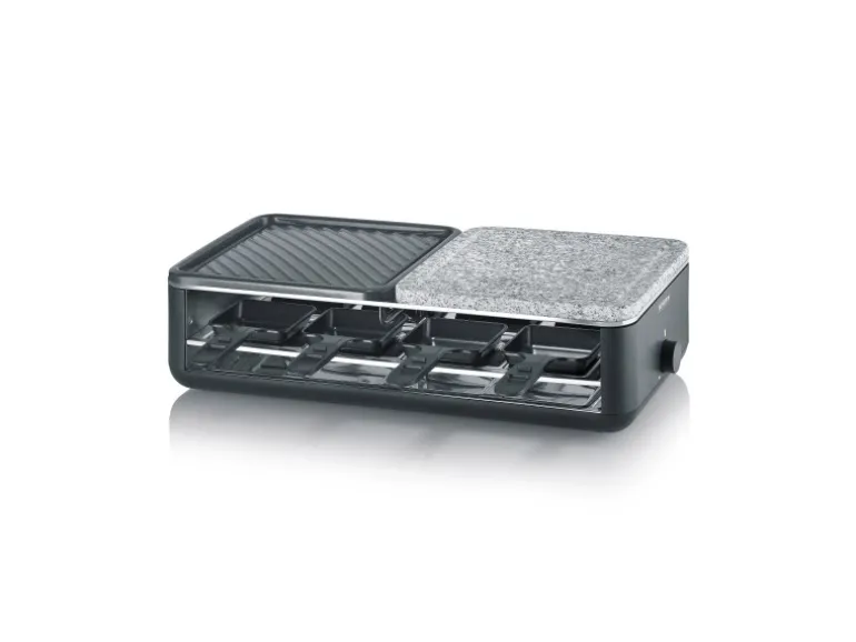 Severin Raclette-Grill RG 2366 Black Line Lite Naturstein & Grillfläche 1.300 W