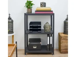 shelfr Industrial Design Metallregal auf 3 Ebenen 61 x 41 x 90 cm Schwarz