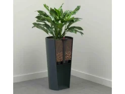 Siena Garden Pflanzgefäß Modern Locon Weiß Ø 25x46,5 cm