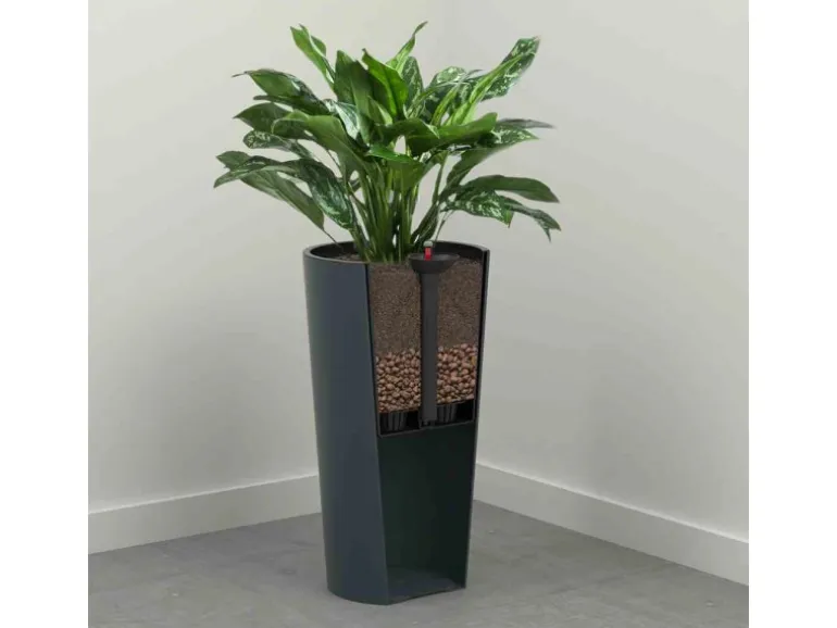 Siena Garden Pflanzgefäß Modern Locon Weiß Ø 25x46,5 cm