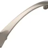 Siro Möbelgriff Metall Druckguss Edelstahleffekt Lochabstand 128 mm 5 Stück
