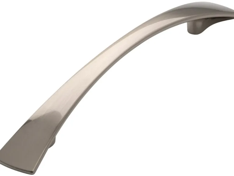 Siro Möbelgriff Metall Druckguss Edelstahleffekt Lochabstand 128 mm 5 Stück