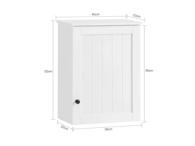 SoBuy Badezimmerschrank Hängeschrank Wandschrank Weiß BZR19-W