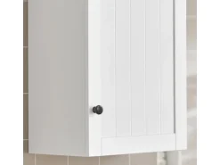 SoBuy Badezimmerschrank Hängeschrank Wandschrank Weiß BZR19-W