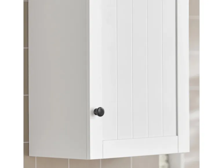 SoBuy Badezimmerschrank Hängeschrank Wandschrank Weiß BZR19-W
