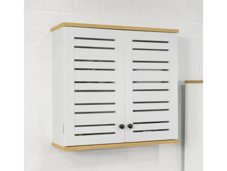 SoBuy Wandschrank Badezimmerschrank Küchenschrank Medizinschrank Weiß BZR42-W