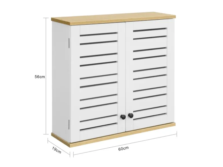 SoBuy Wandschrank Badezimmerschrank Küchenschrank Medizinschrank Weiß BZR42-W