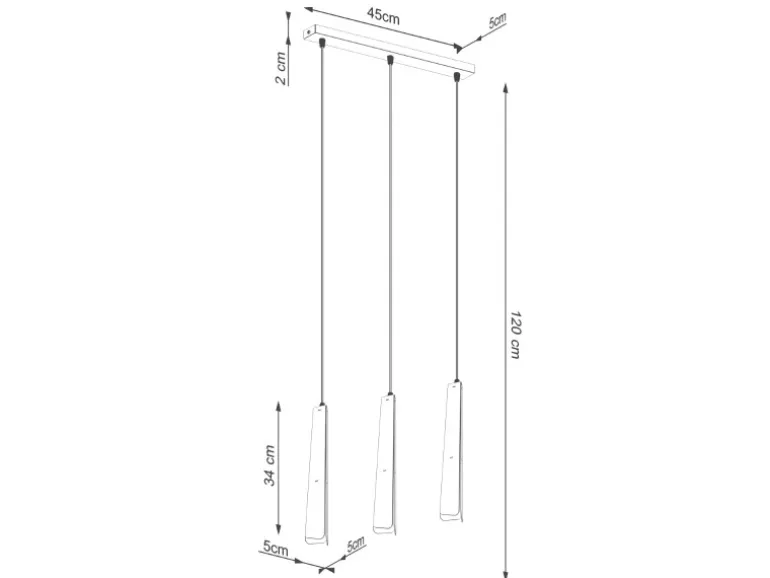 Sollux Lighting Hängeleuchte Prysm 3L Weiß